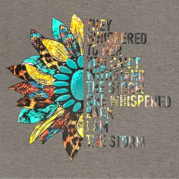 Gildan Tops - Gildan Heavy Cotton I Am The Storm T-Shirt Charcoal Gray Size Small NEW